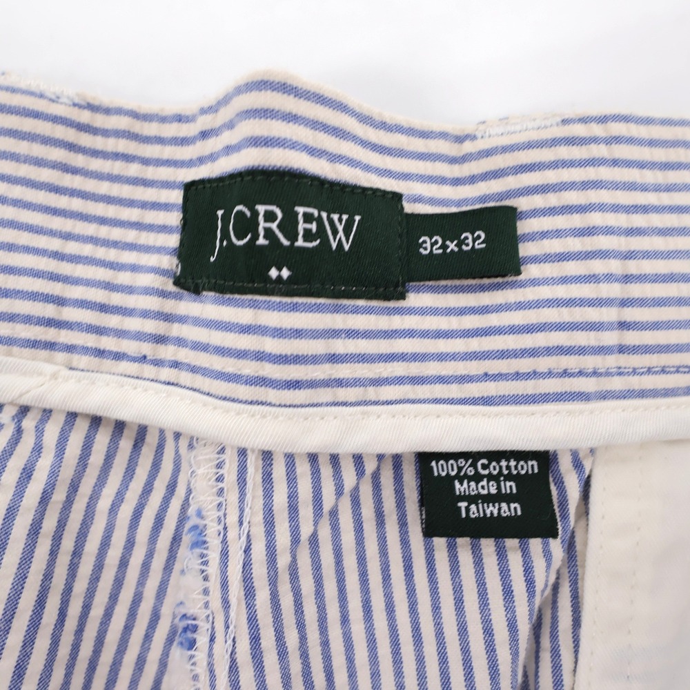 J. Crew Seersucker Striped Pants Blue White Mens 32x32 - Picture 4 of 7